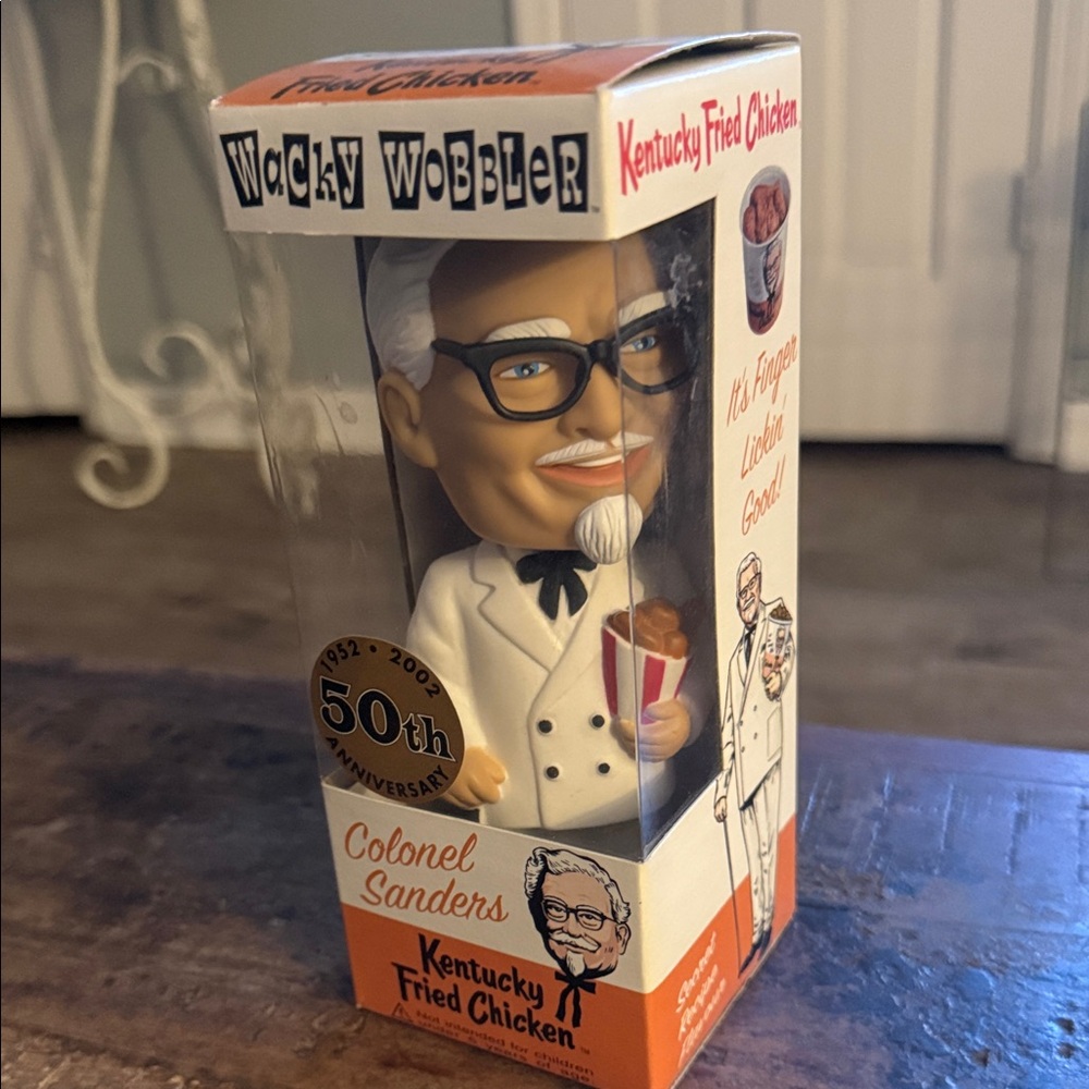 Funko Wacky Wobbler Colonel Sanders Figure - White and Black